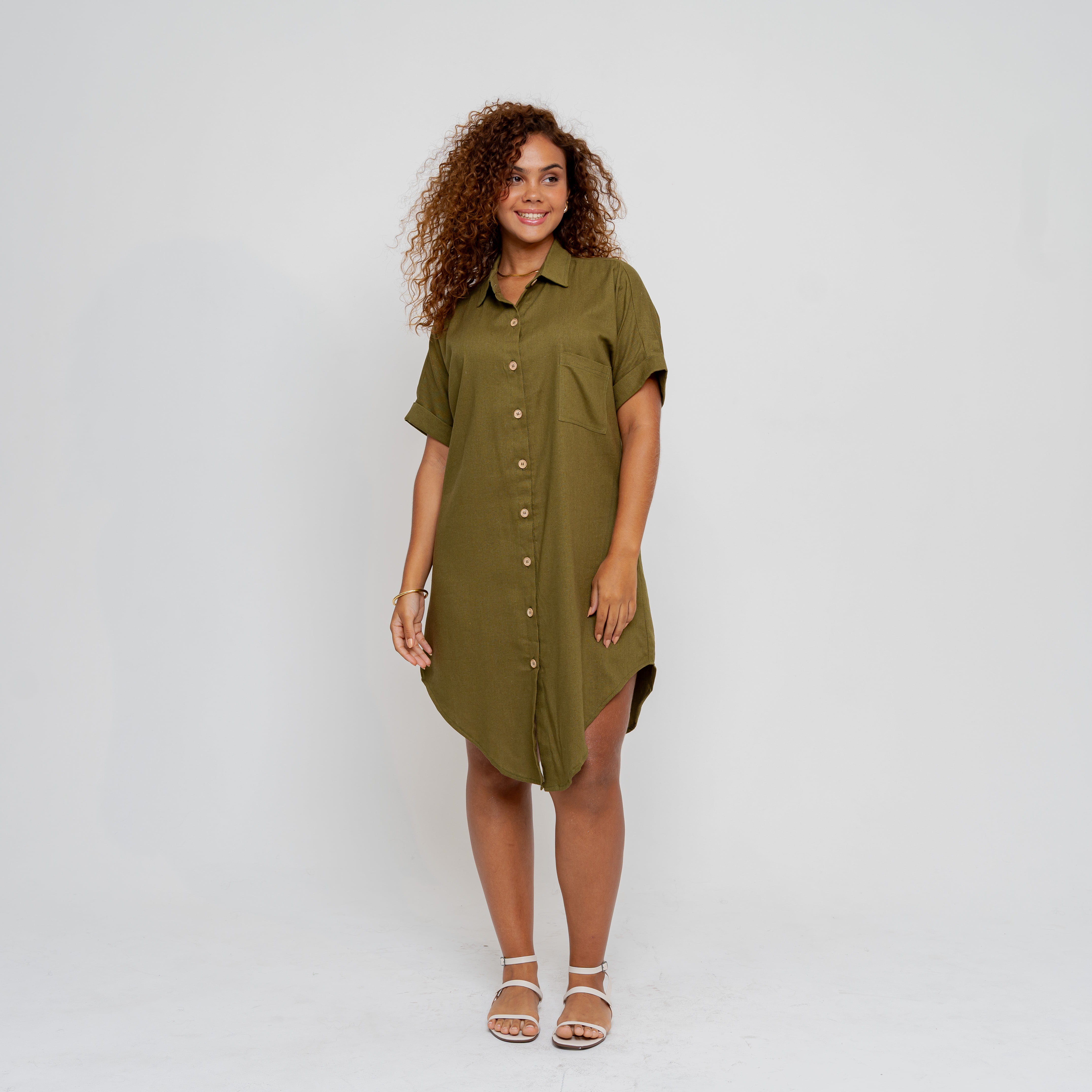 Chemisie Oversized Enlace Verde Oliva