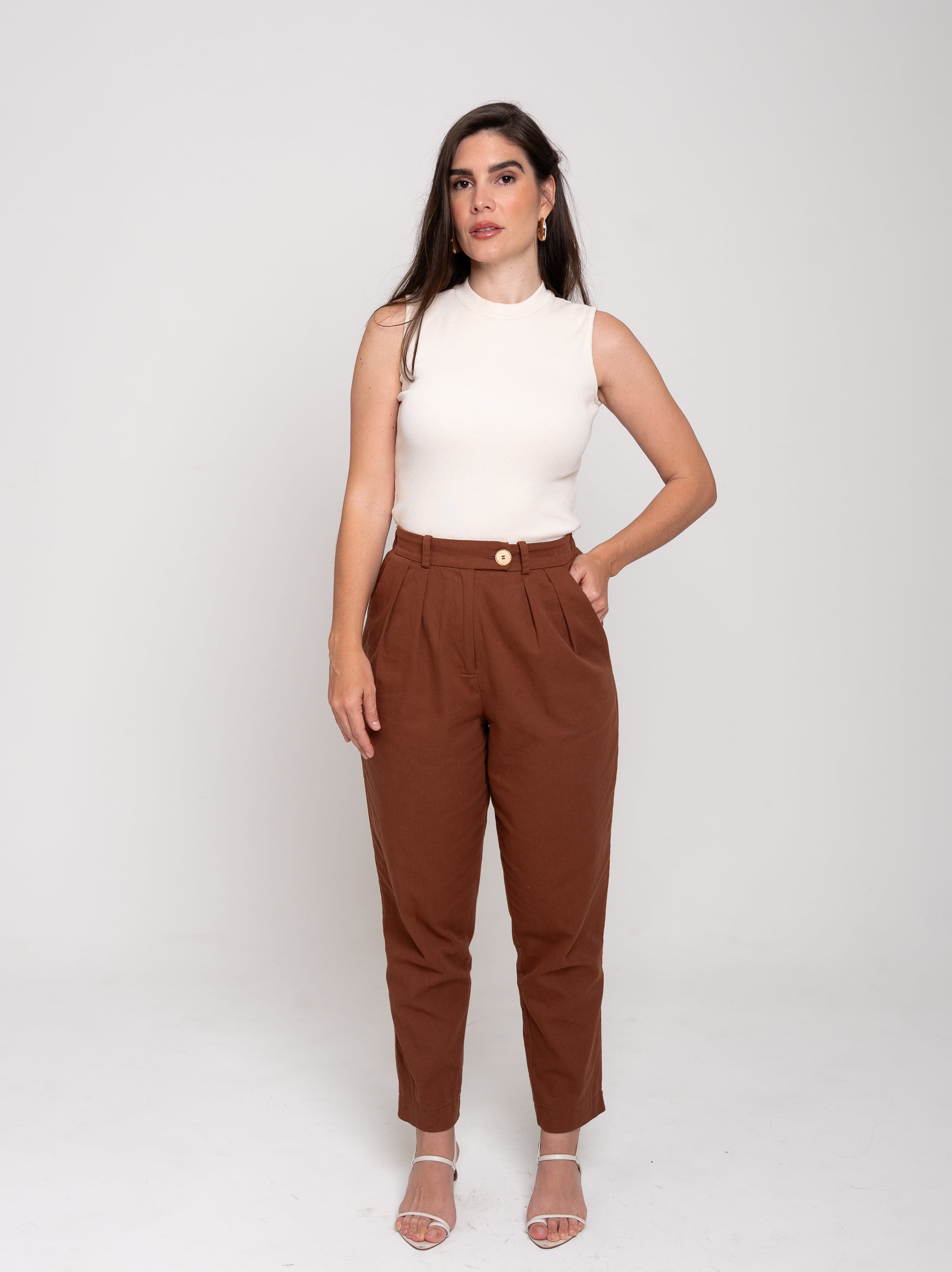 Calça Alfaiataria Elo Cacau Eco // tecido sustentável