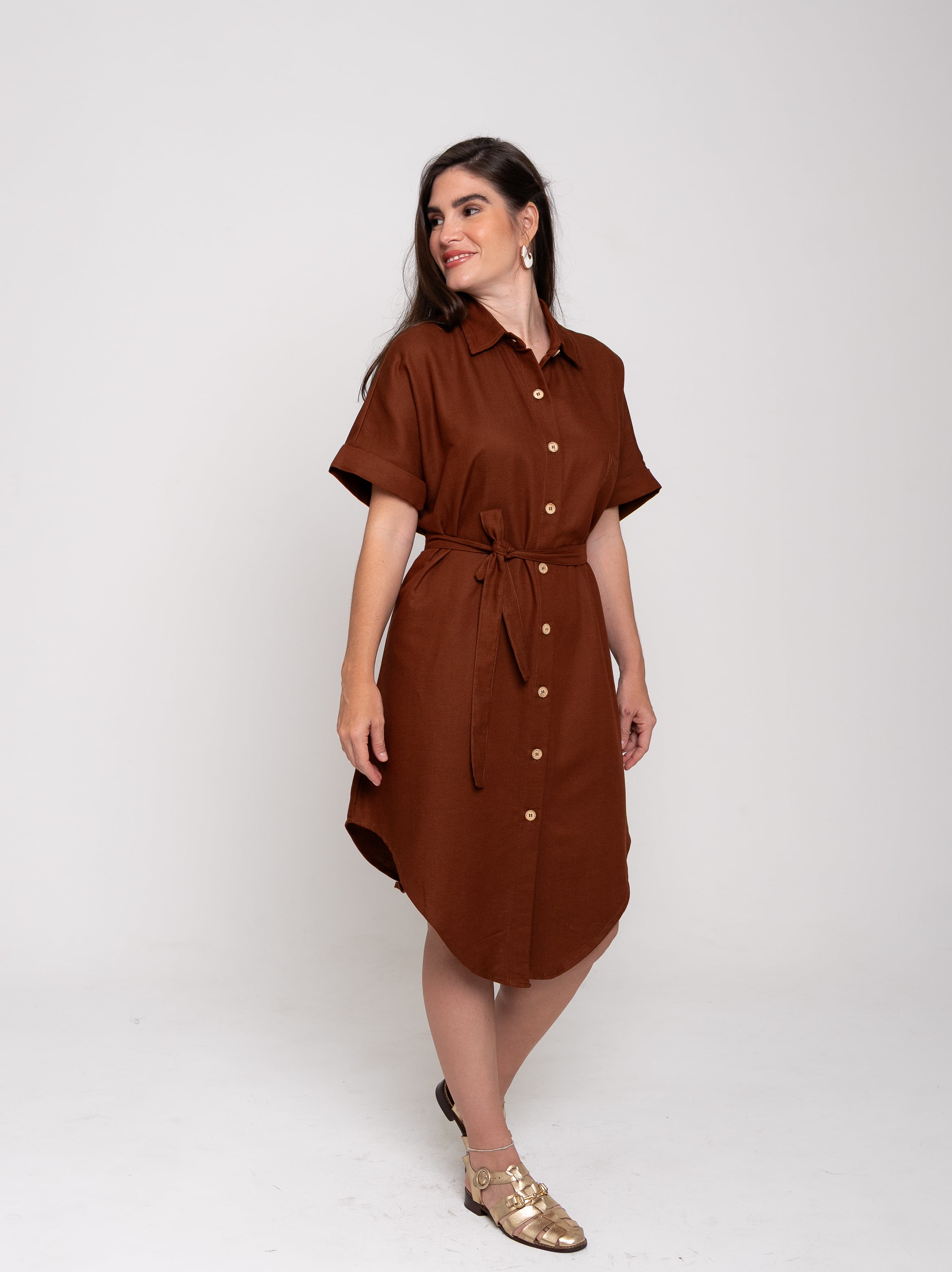 Chemisie Oversized Enlace Cacau // tecido sustentável