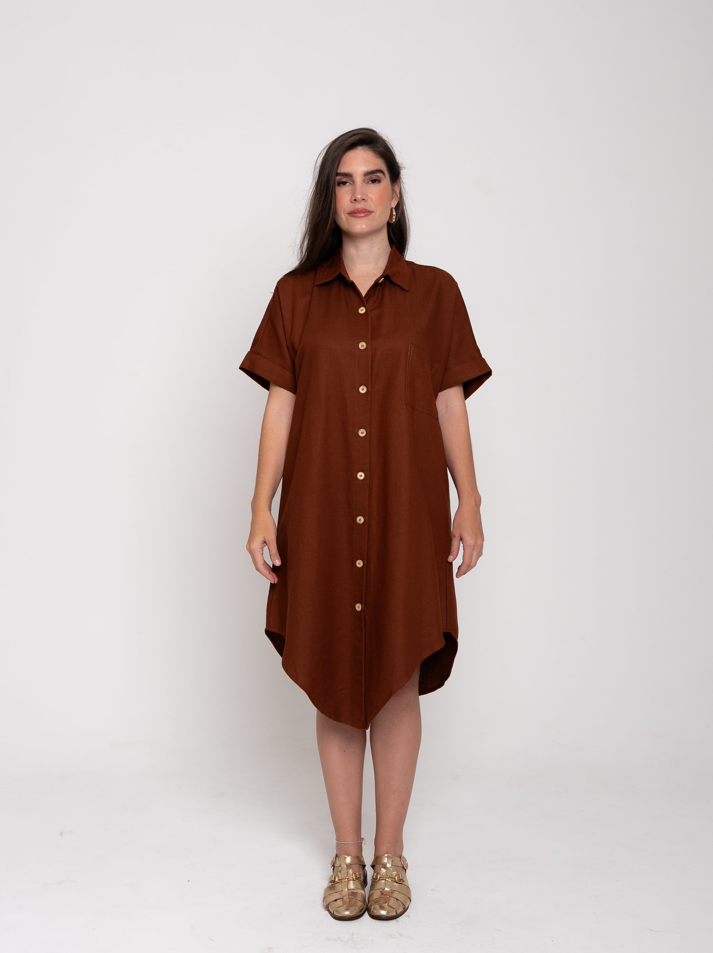 Chemisie Oversized Enlace Cacau // tecido sustentável