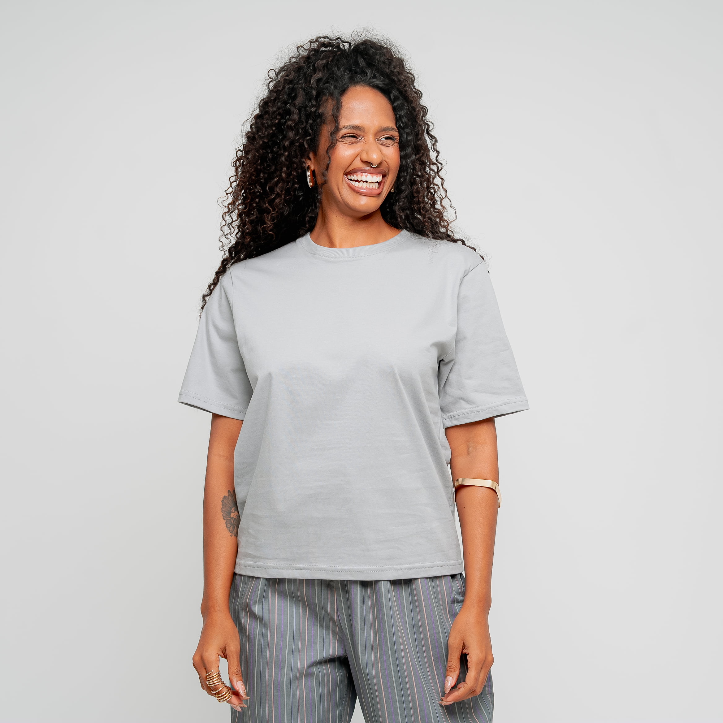 T-shirt Afeto Cinza // algodão BCI 