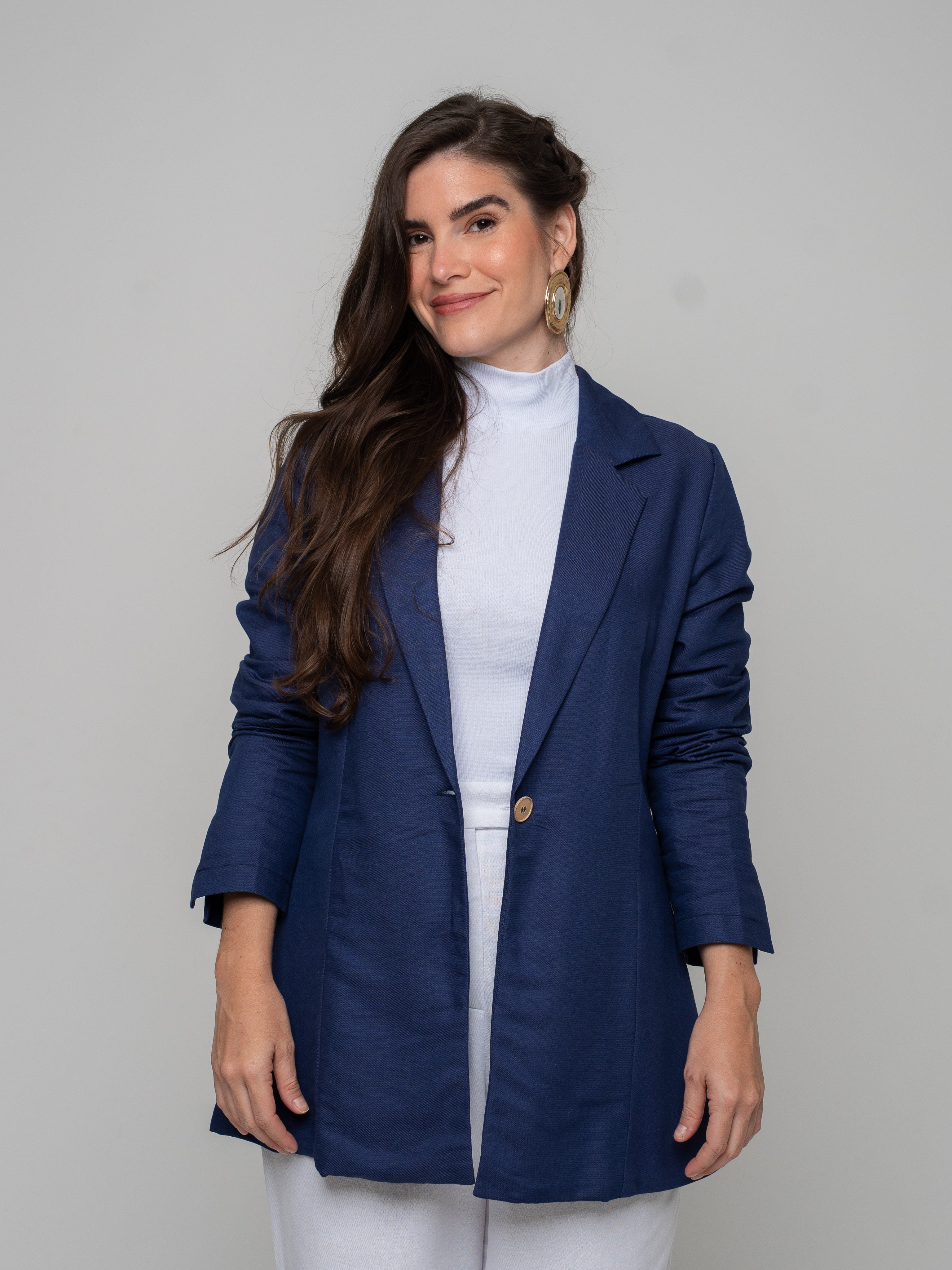 Blazer Aconchego Eco Marinho // tecido sustentável