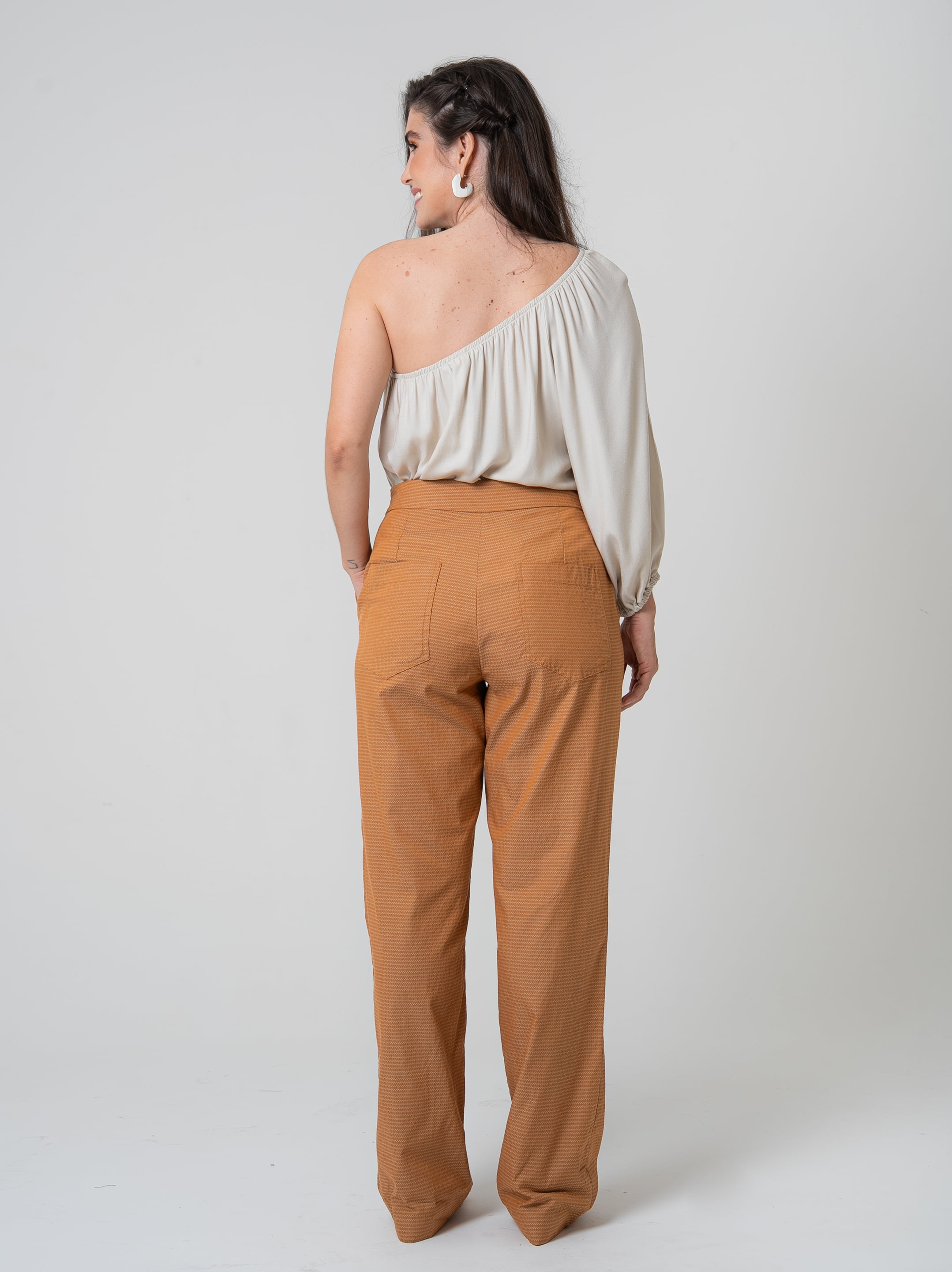 Calça Jeans CalÃ§a Clochard Mostarda Calça Alfaiataria Conexão La