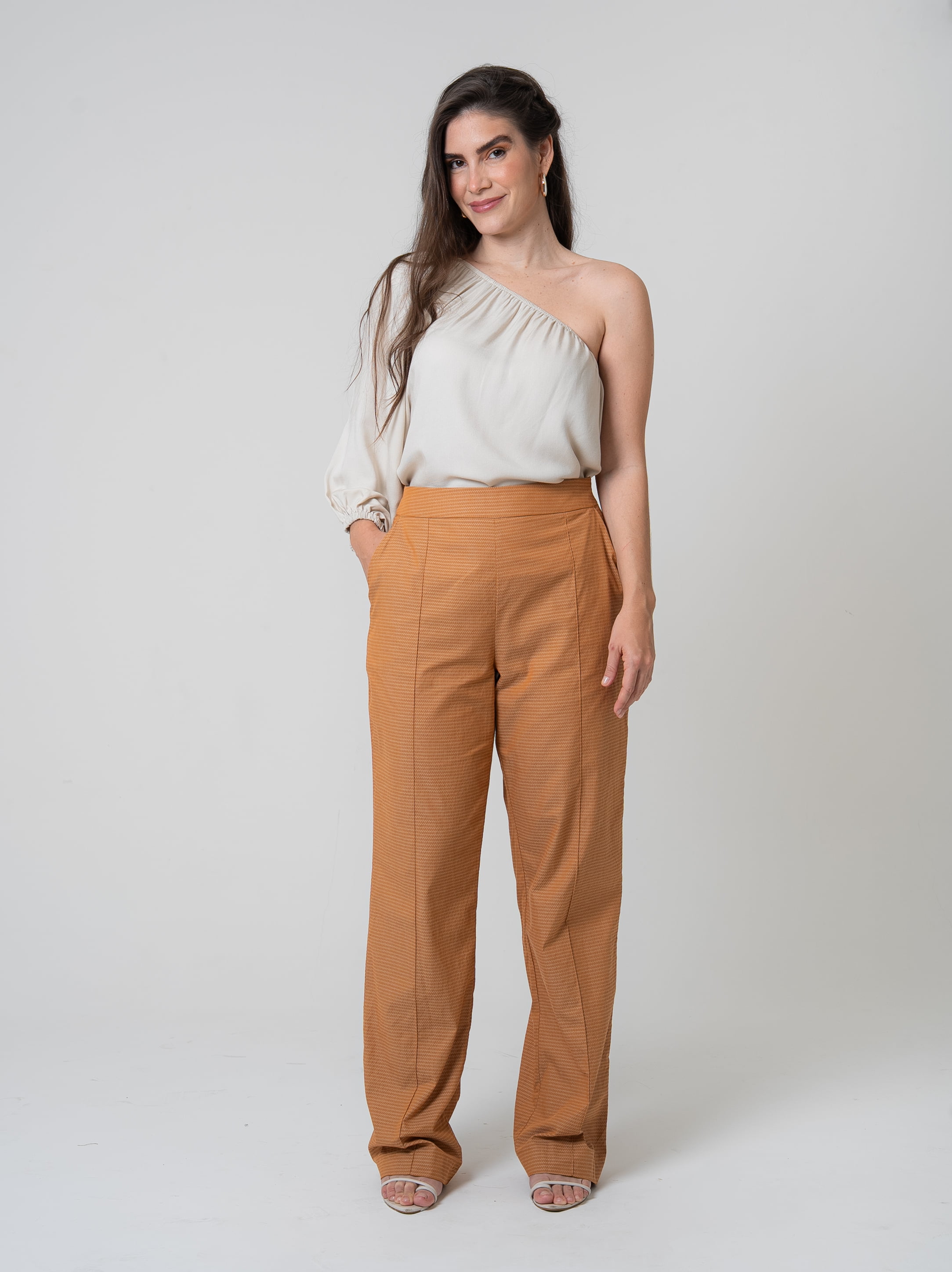 Calça Alfaiataria Conexão Mostarda
