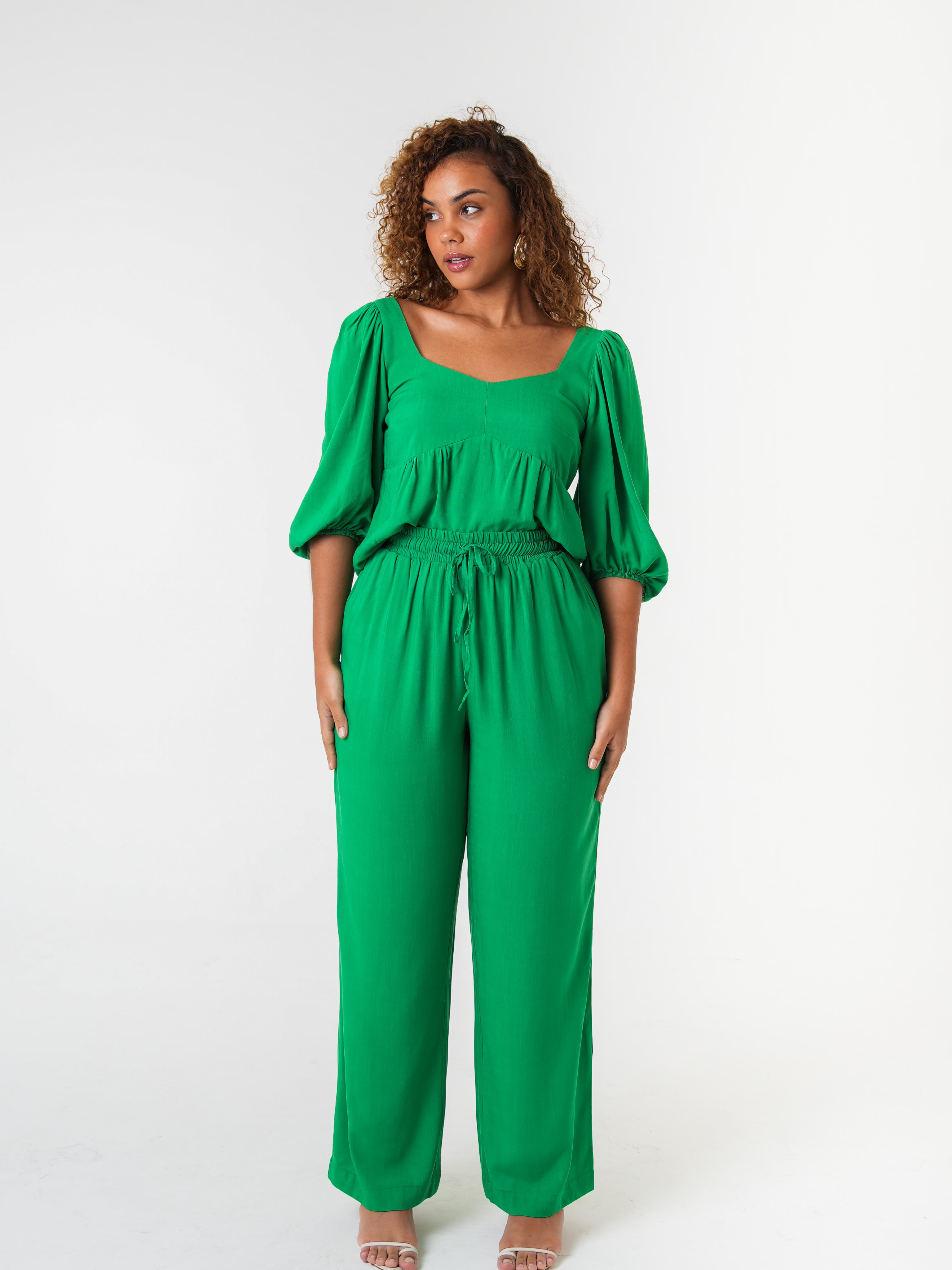 Calça Pantalona Aura Verde