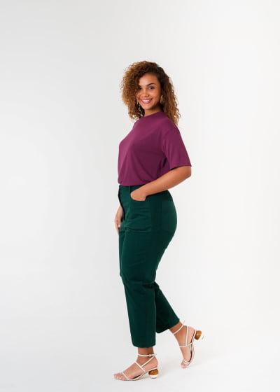 Calça Plenitude Verde // Botão ecológico
