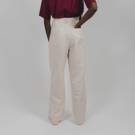Calça Pantalona Zen Eco Natural // tecido sustentável