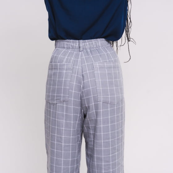 Calça Pantalona Zen Quadrados // com algodão