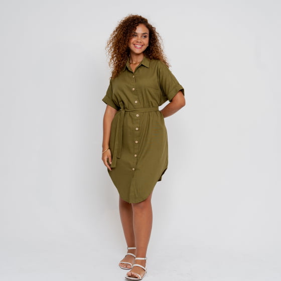 Chemisie Oversized Enlace Verde Oliva