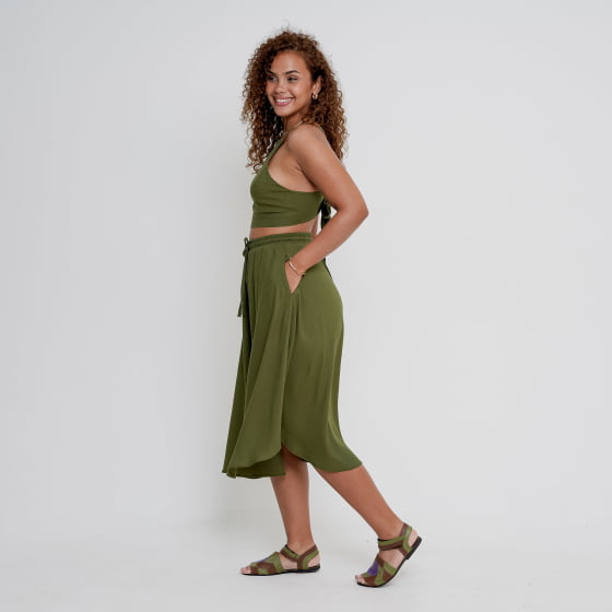 Cropped Unic Verde Militar