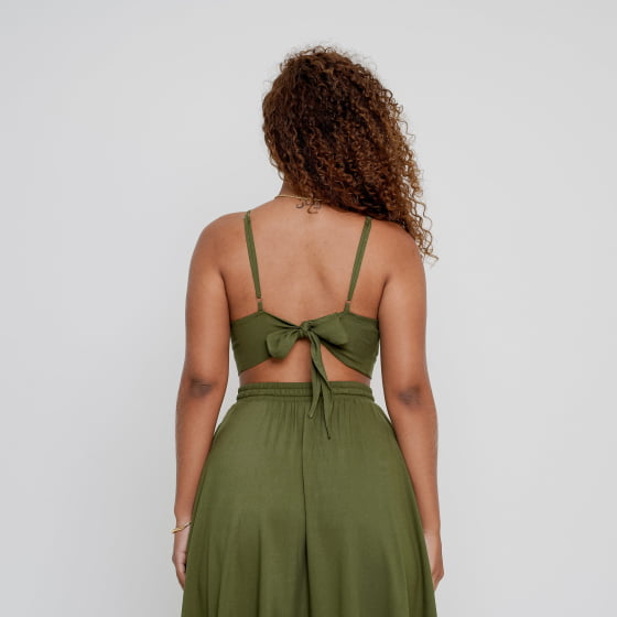 Cropped Unic Verde Militar