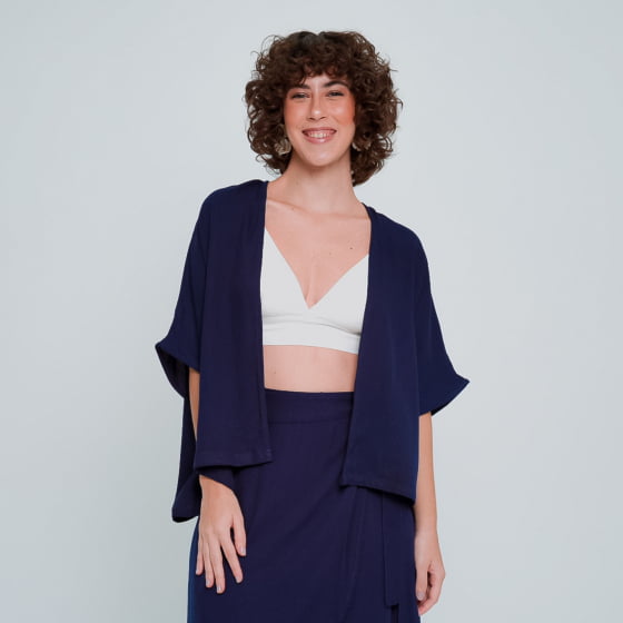 Kimono Expressão Azul Marinho