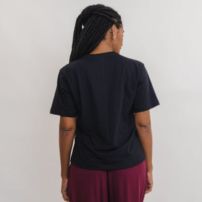 T-shirt Afeto Preta // algodão BCI