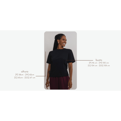 T-shirt Afeto Preta // algodão BCI