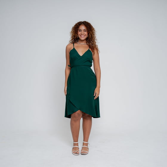 Vestido Brisa Verde Escuro