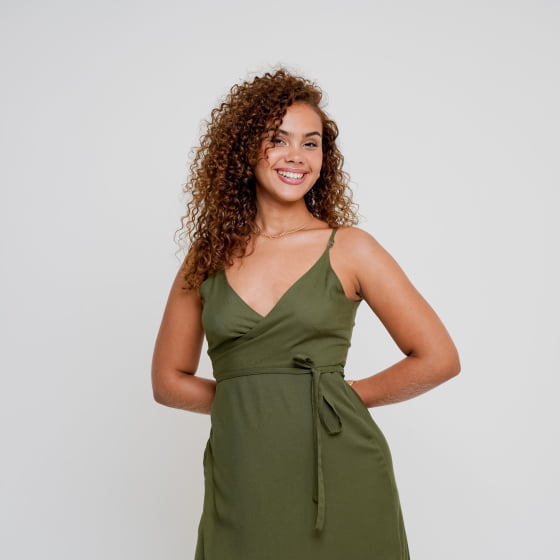 Vestido Brisa Verde Militar