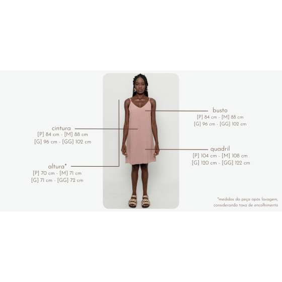 Vestido Sossego Rosé 