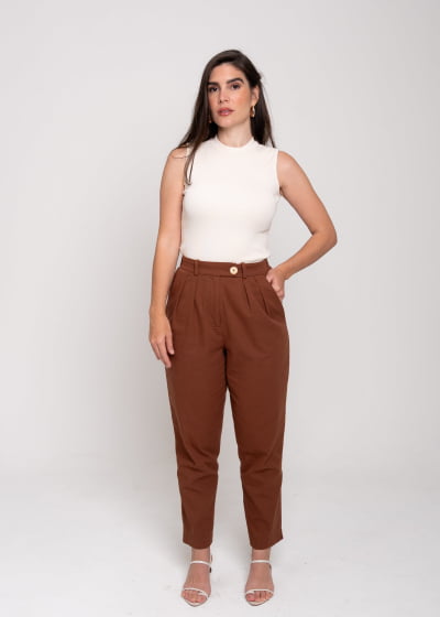 Calça Alfaiataria Elo Cacau Eco // tecido sustentável