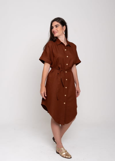 Chemisie Oversized Enlace Cacau // tecido sustentável