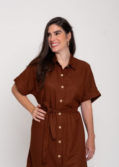 Chemisie Oversized Enlace Cacau // tecido sustentável