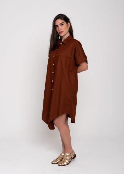 Chemisie Oversized Enlace Cacau // tecido sustentável