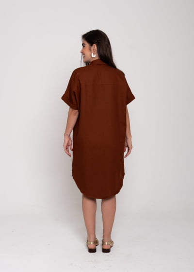Chemisie Oversized Enlace Cacau // tecido sustentável