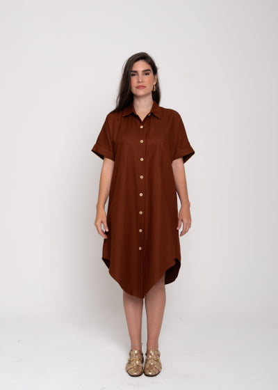 Chemisie Oversized Enlace Cacau // tecido sustentável
