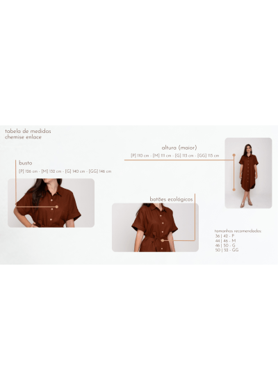 Chemisie Oversized Enlace Cacau // tecido sustentável