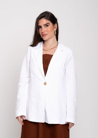 Blazer Aconchego Branco // Tecido sustentável 