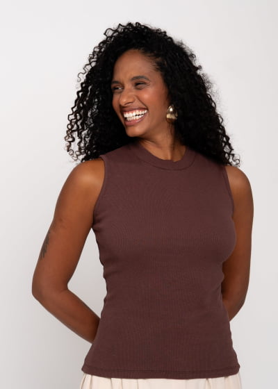 Blusa Acalento Marrom