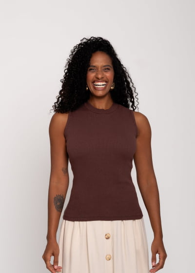 Blusa Acalento Marrom