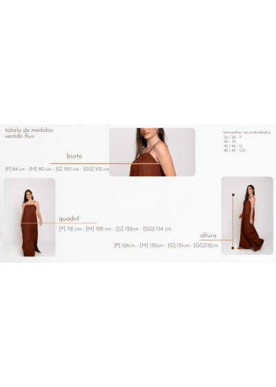 Vestido Fluir Cacau // Tecido sustentável 