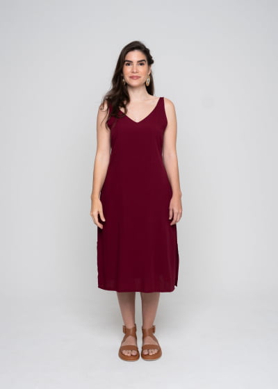 Vestido Balanço Vinho