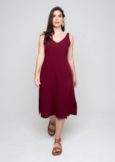 Vestido Balanço Vinho