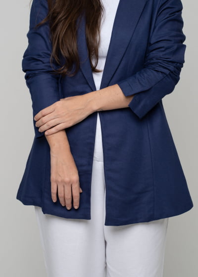 Blazer Aconchego Eco Marinho // tecido sustentável