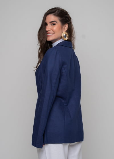 Blazer Aconchego Eco Marinho // tecido sustentável