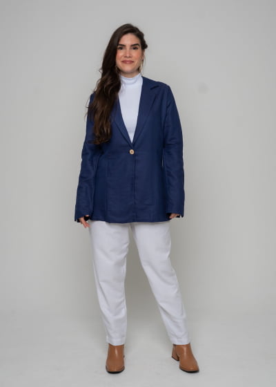Blazer Aconchego Eco Marinho // tecido sustentável
