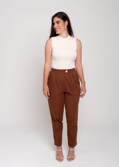 Calça Alfaiataria Elo Cacau Eco // Algodão BCI