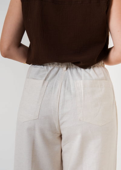 Calça Pantalona Zen Eco Natural // tecido sustentável