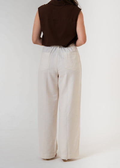 Calça Pantalona Zen Eco Natural // tecido sustentável