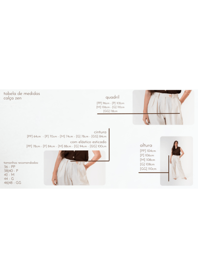 Calça Pantalona Zen Eco Natural // tecido sustentável