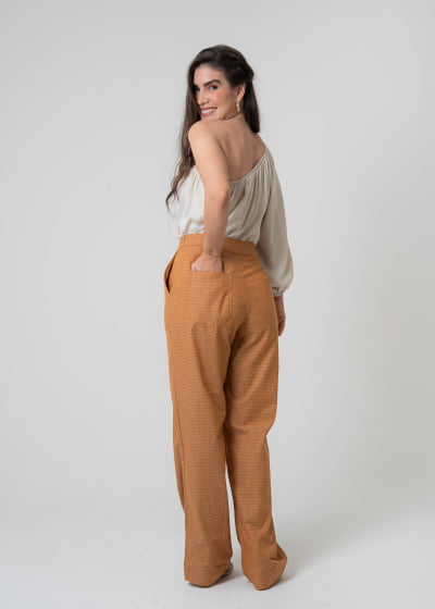 Calça Alfaiataria Conexão Mostarda