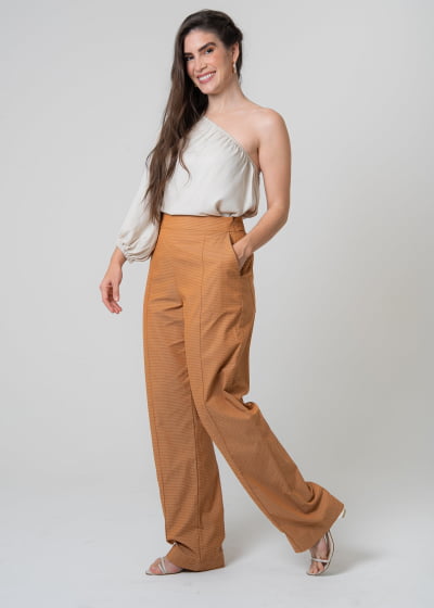 Calça Alfaiataria Conexão Mostarda