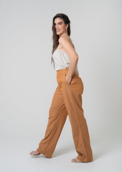 Calça Alfaiataria Conexão Mostarda