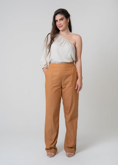 Calça Alfaiataria Conexão Mostarda
