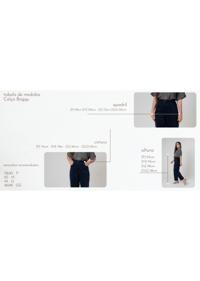 Calça Baggy Conectar Azul