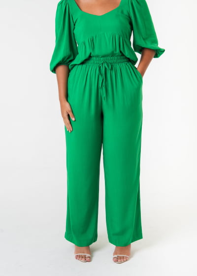 Calça Pantalona Aura Verde