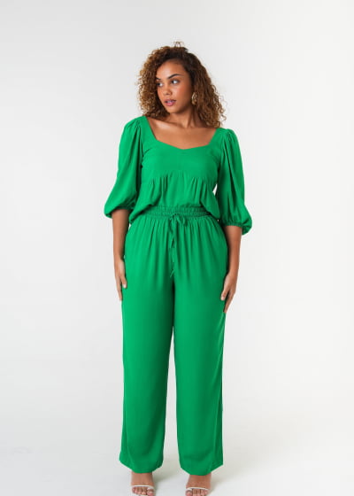 Calça Pantalona Aura Verde