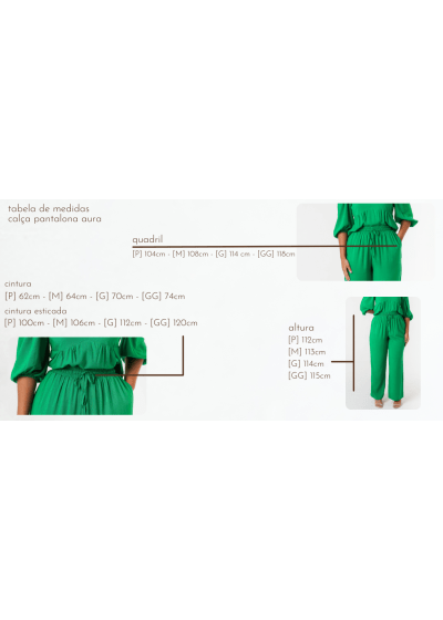 Calça Pantalona Aura Verde
