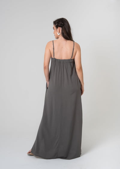 Vestido Fluir Cinza